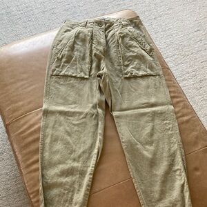 JCrew women’s olive Green Casual linen Cotton Pants